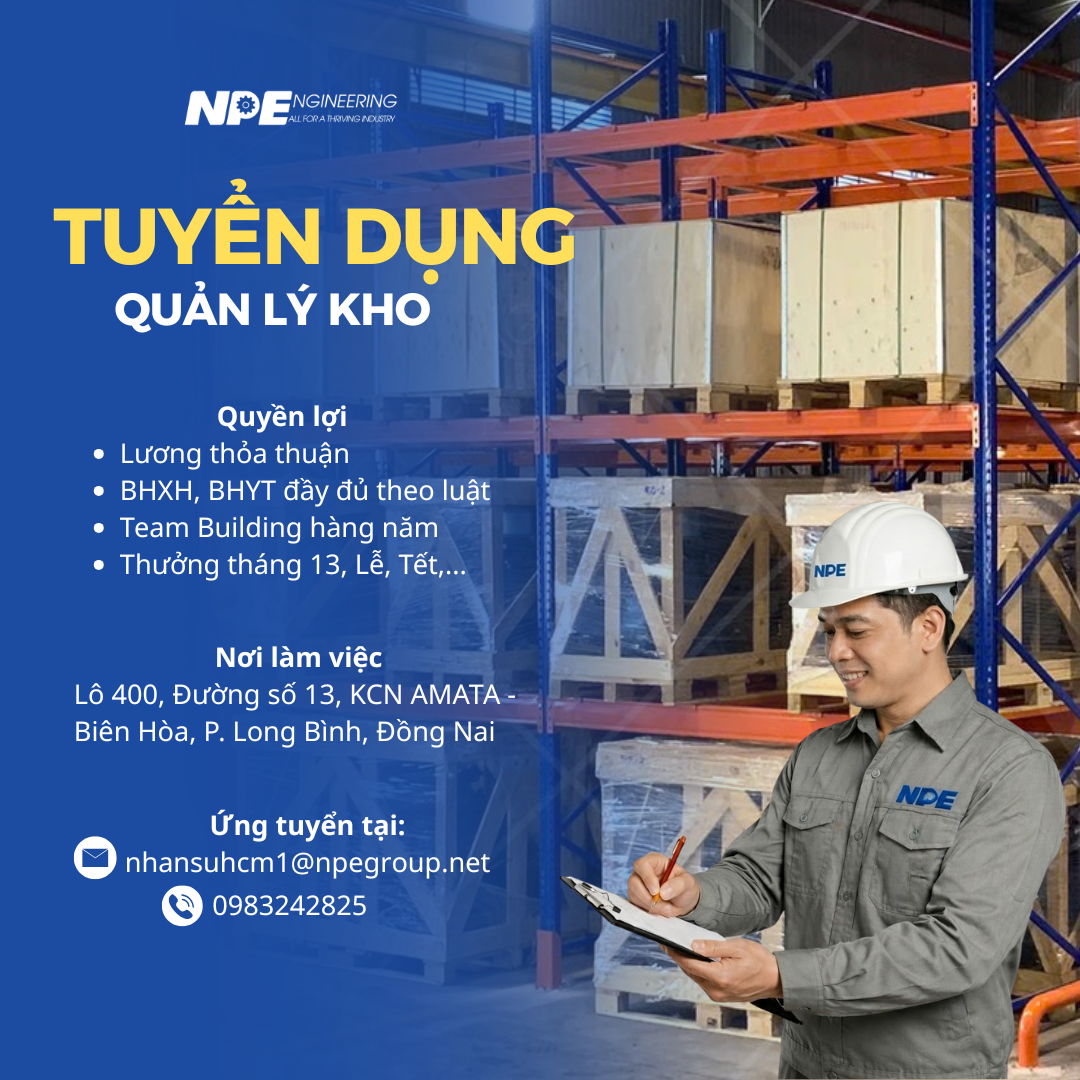 TUYỂN DỤNG QUẢN LÝ KHO