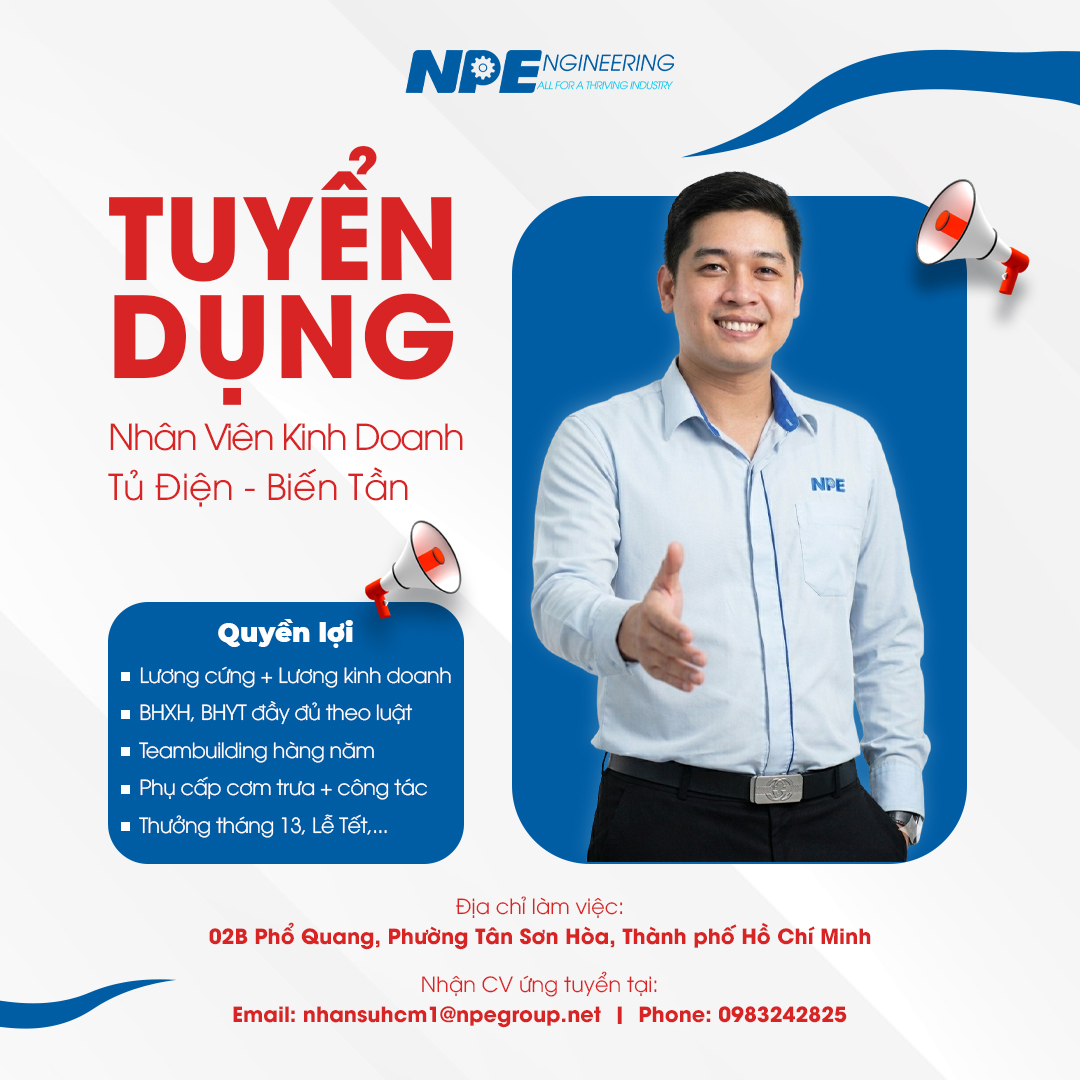 TUYỂN DỤNG NHÂN VIÊN KINH DOANH TỦ ĐIỆN, BIẾN TẦN